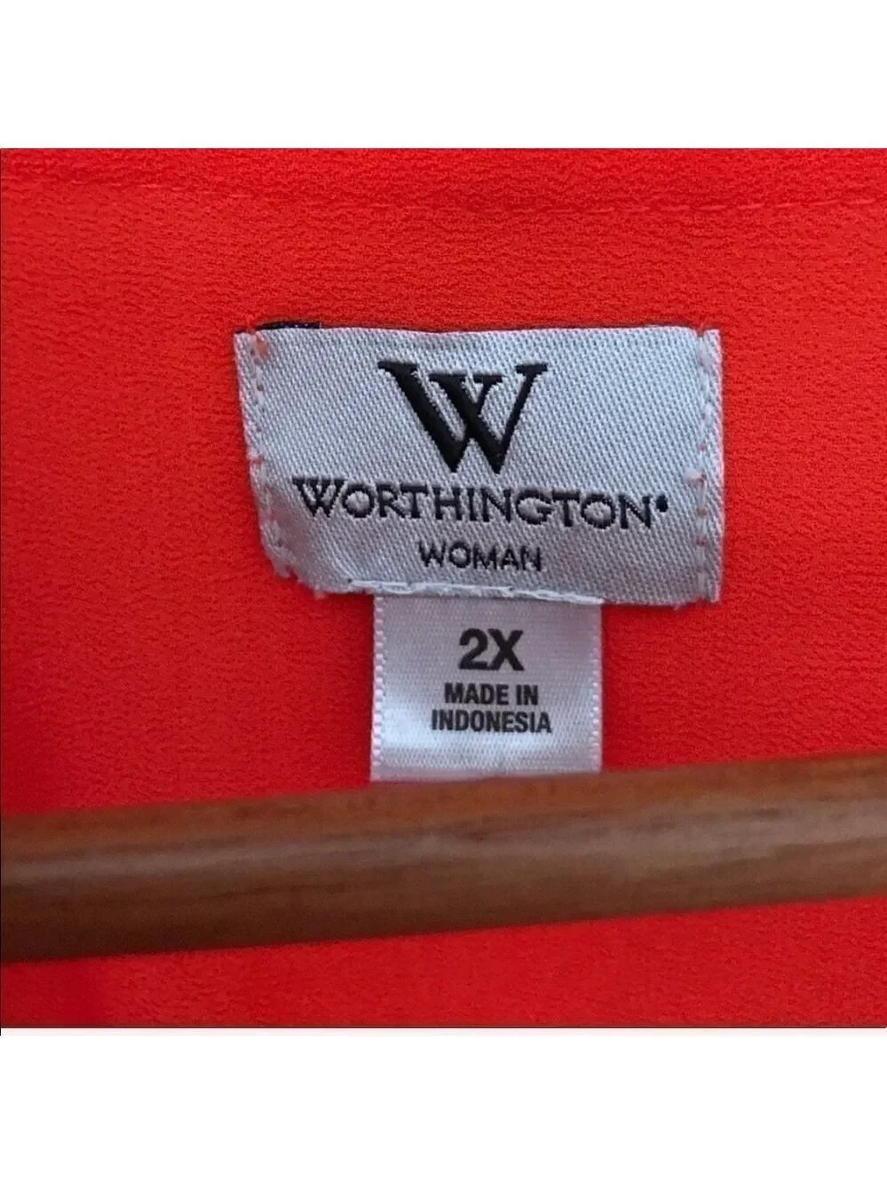 Worthington woman pleated neck blouse plus size 2X